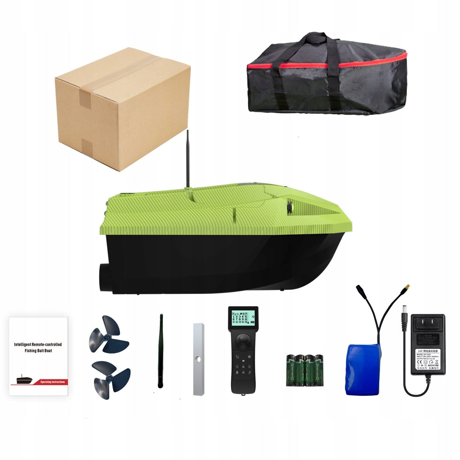 Fishing Bait Boat LOKEEVAN D50B GPS 2x15600mAh Battery 12V Torque Motor Packaging status original