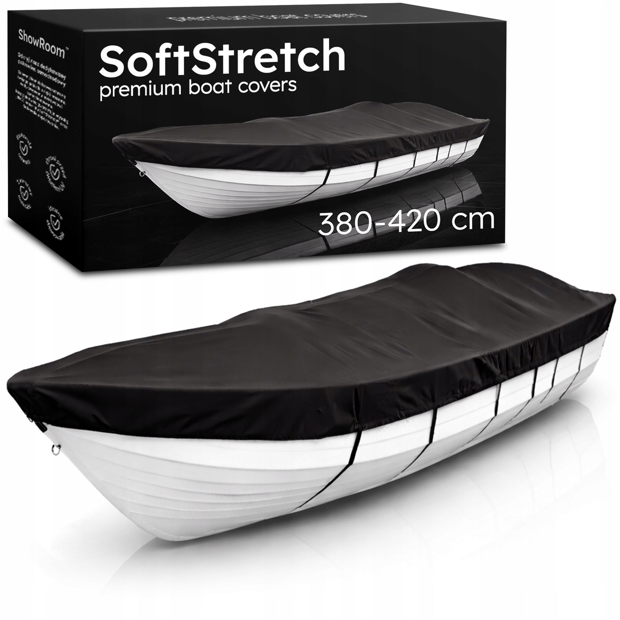 Fishing Boat Cover Boat Tarpaulin Cover Protection 380-420 cm