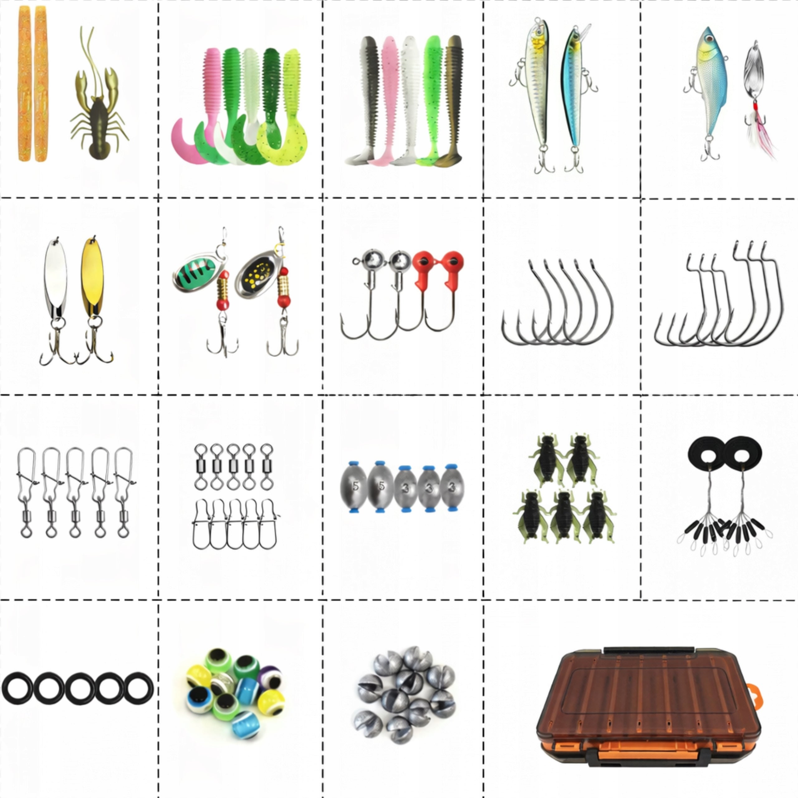 Fishing Box Fishing Lure Set Hook Spinning Accessories XLL 138 Brand no brand