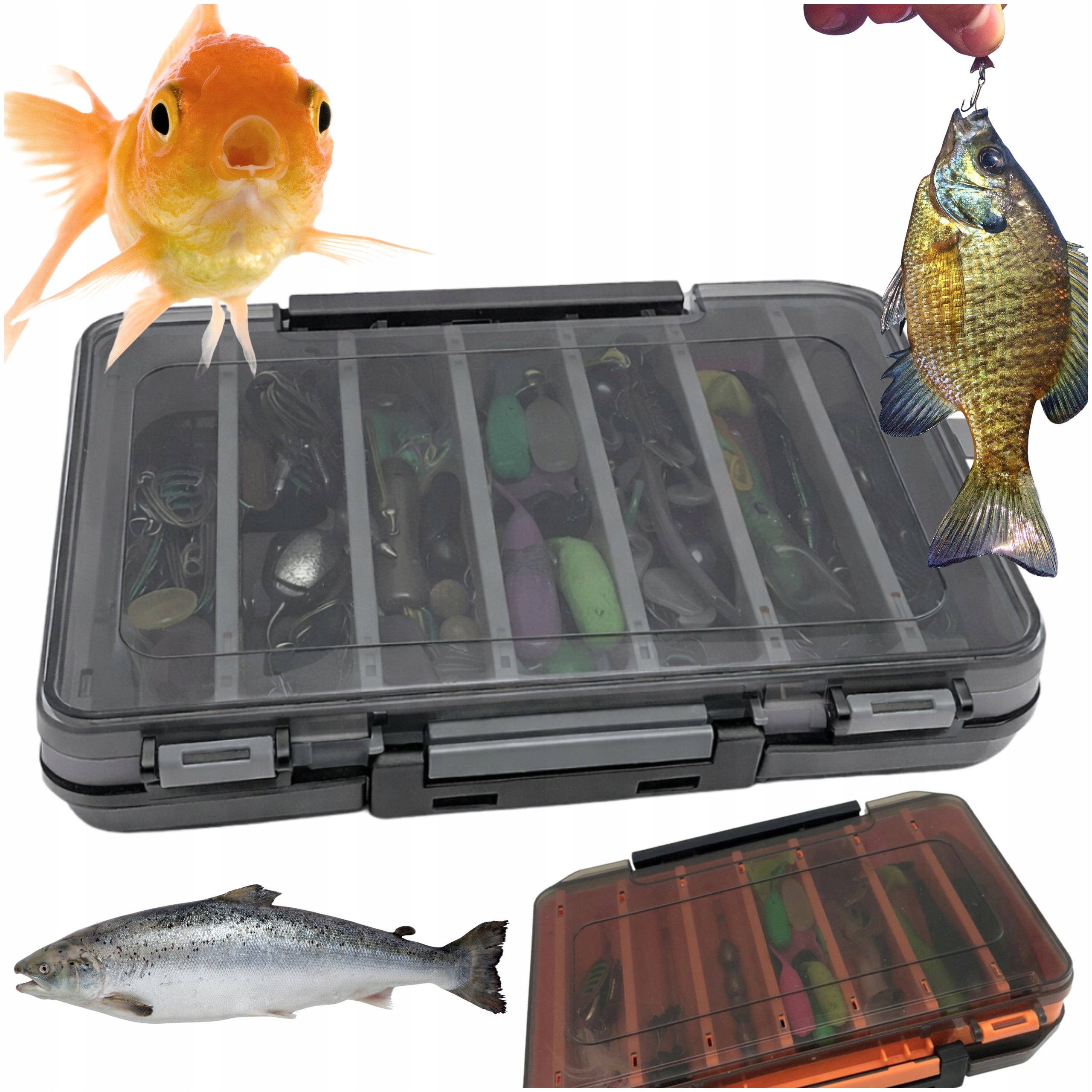 Fishing Box Fishing Lure Set Hook Spinning Accessories XLL 138 Manufacturer code Skrzynka wędkarska zestaw przynęt na ryby