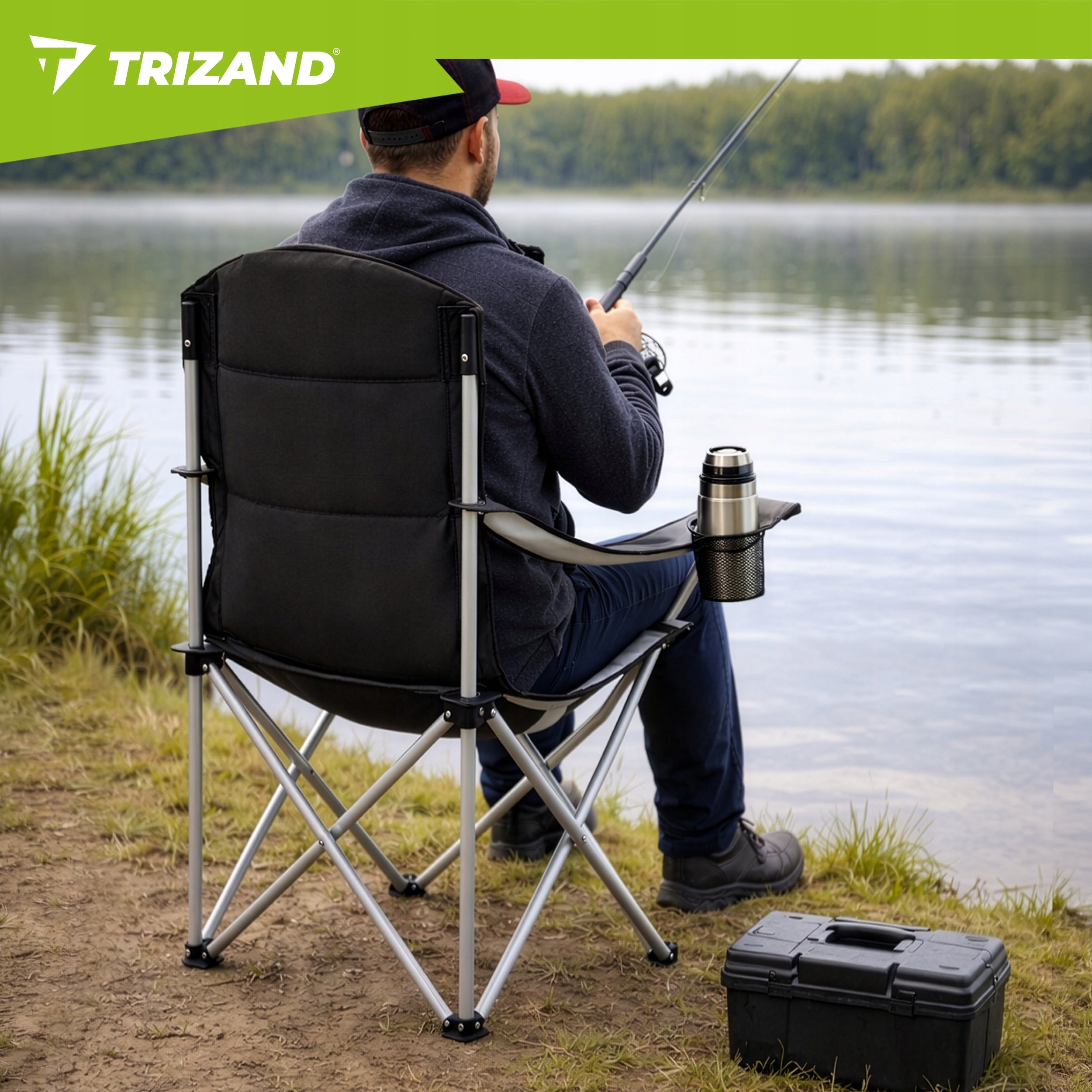 Fishing Chair Folding Hiking Camping Fishing Chair Color gray