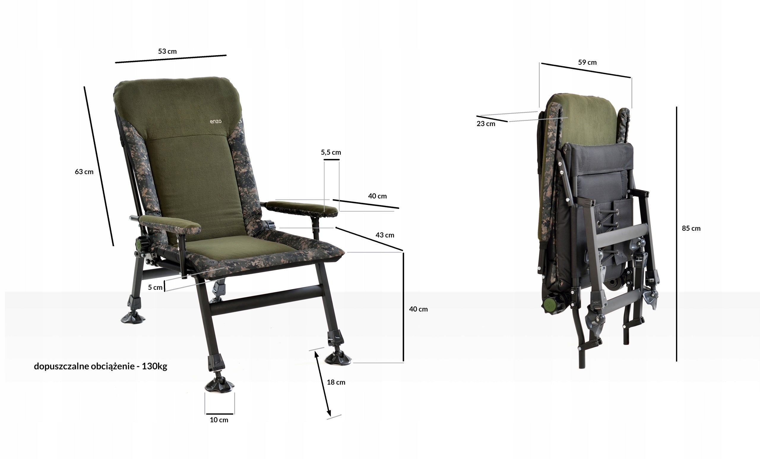 Fishing Chair Folding Lightweight,Stable CUZO Enzo Packaging status original