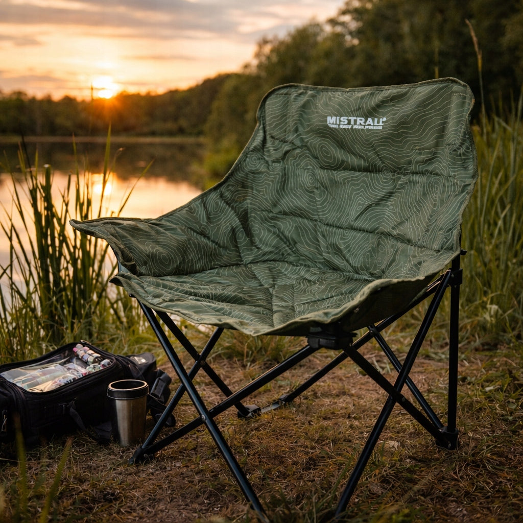 Fishing Chair Folding Mistrall Chair with Pocket + Cover Kind armchair