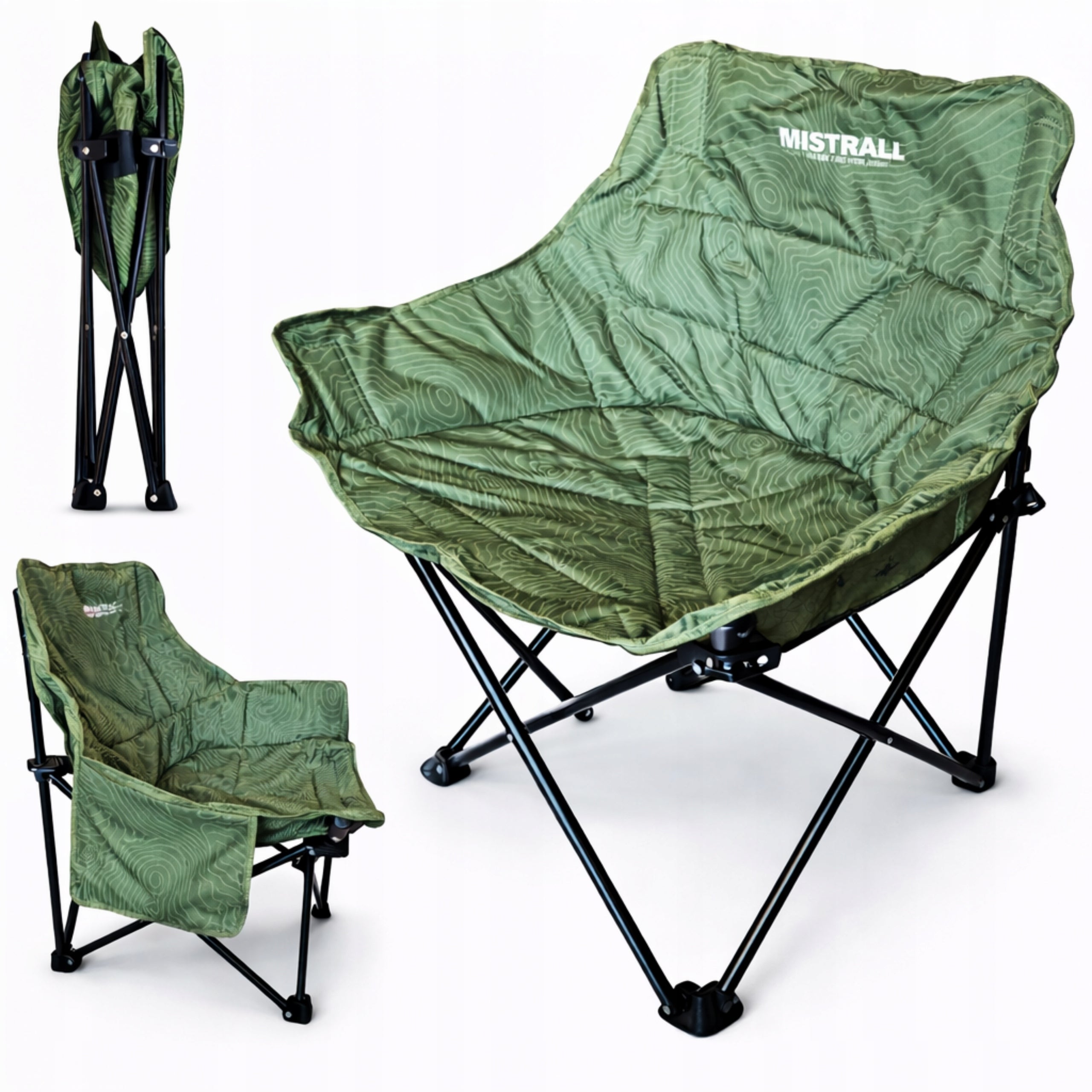 Fishing Chair Folding Mistrall Chair with Pocket + Cover