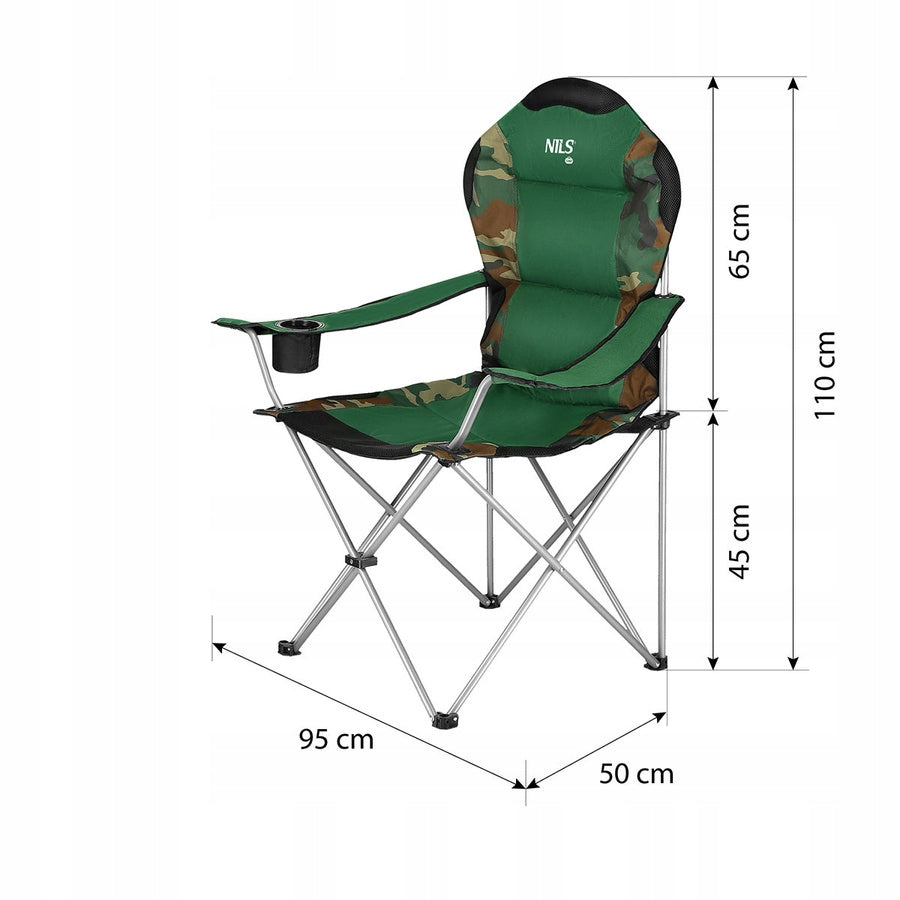 Fishing Chair Folding Tourist With NILS Backrest Brand Nils Camp