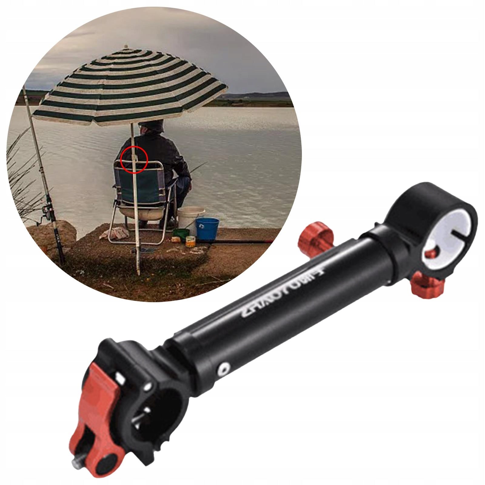 Fishing Chair Umbrella Holder Tackle 360 Degree Rotation Accs Black Manufacturer code Hellery-66034801