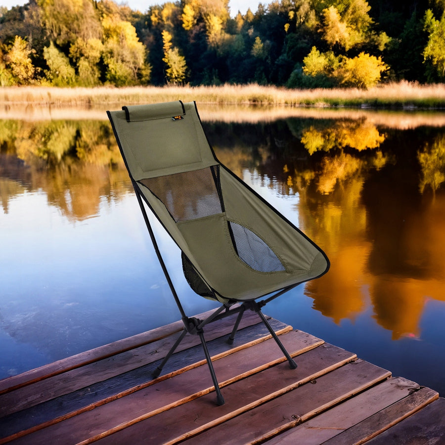 Fishing Hiking Chair Folding Camping Beach Fish Khaki Brand Nils Camp