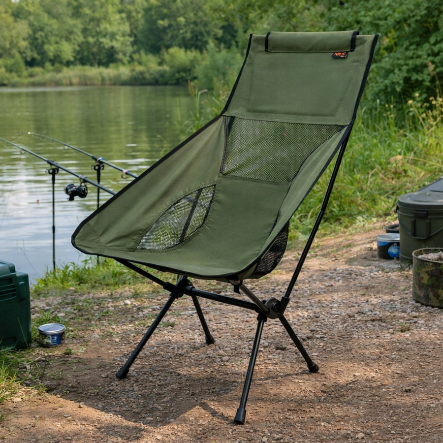 Fishing Hiking Chair With Fish Backrest Compact + Cover Manufacturer code KRO3321 Khaki