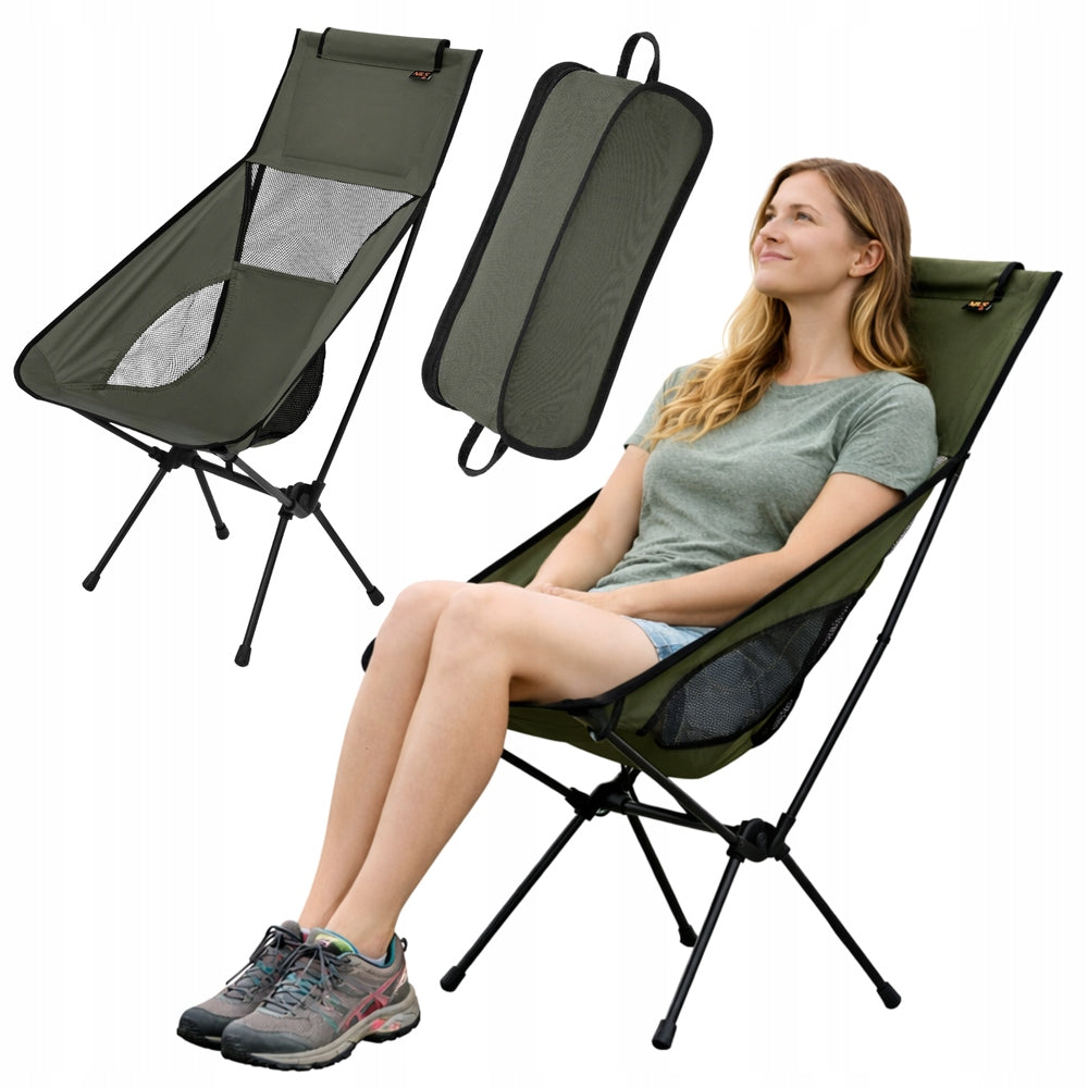 Fishing Hiking Chair With Fish Backrest Compact + Cover