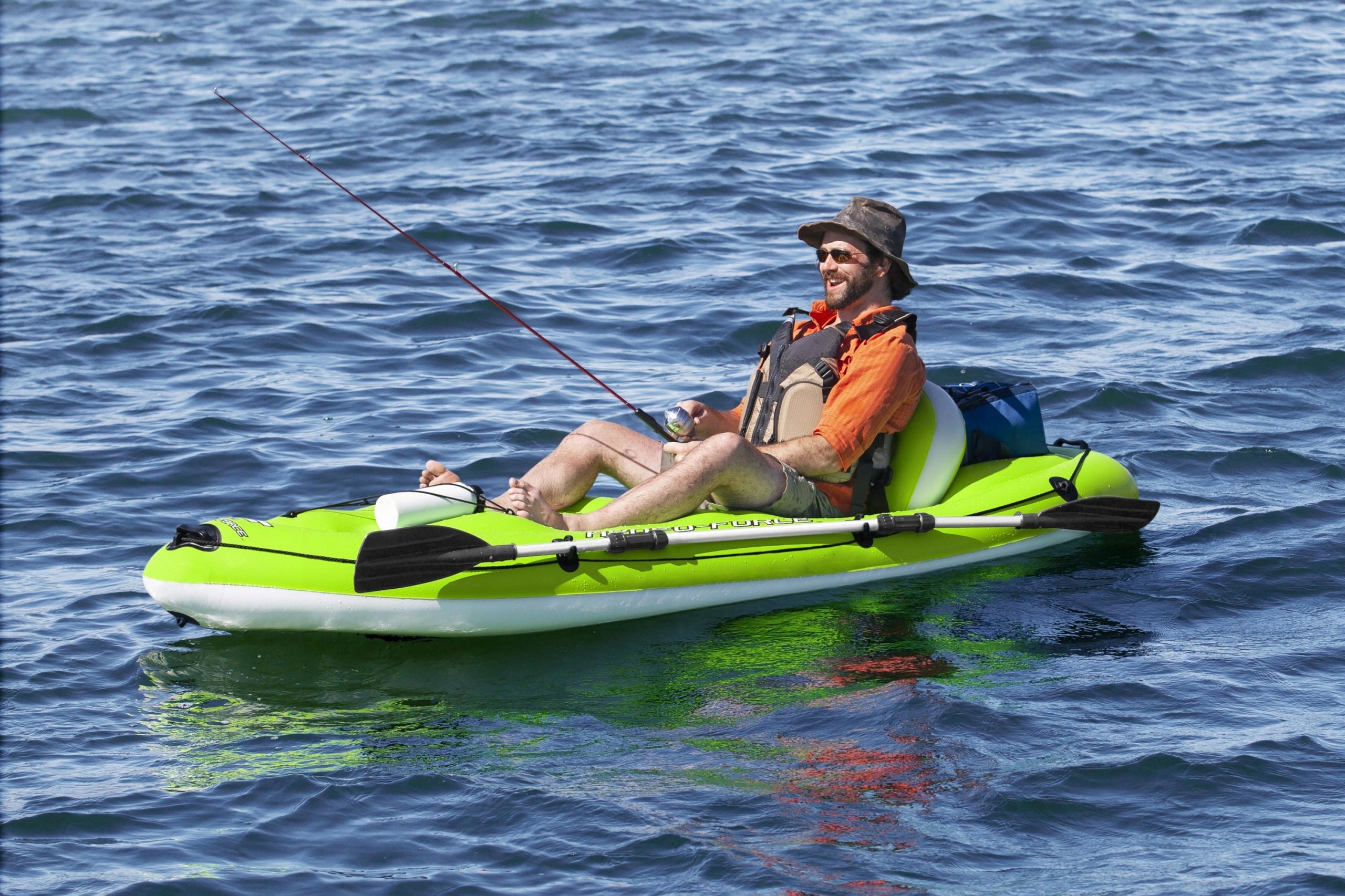 Fishing Hiking Inflatable Kayak with Backrest Paddle Pump