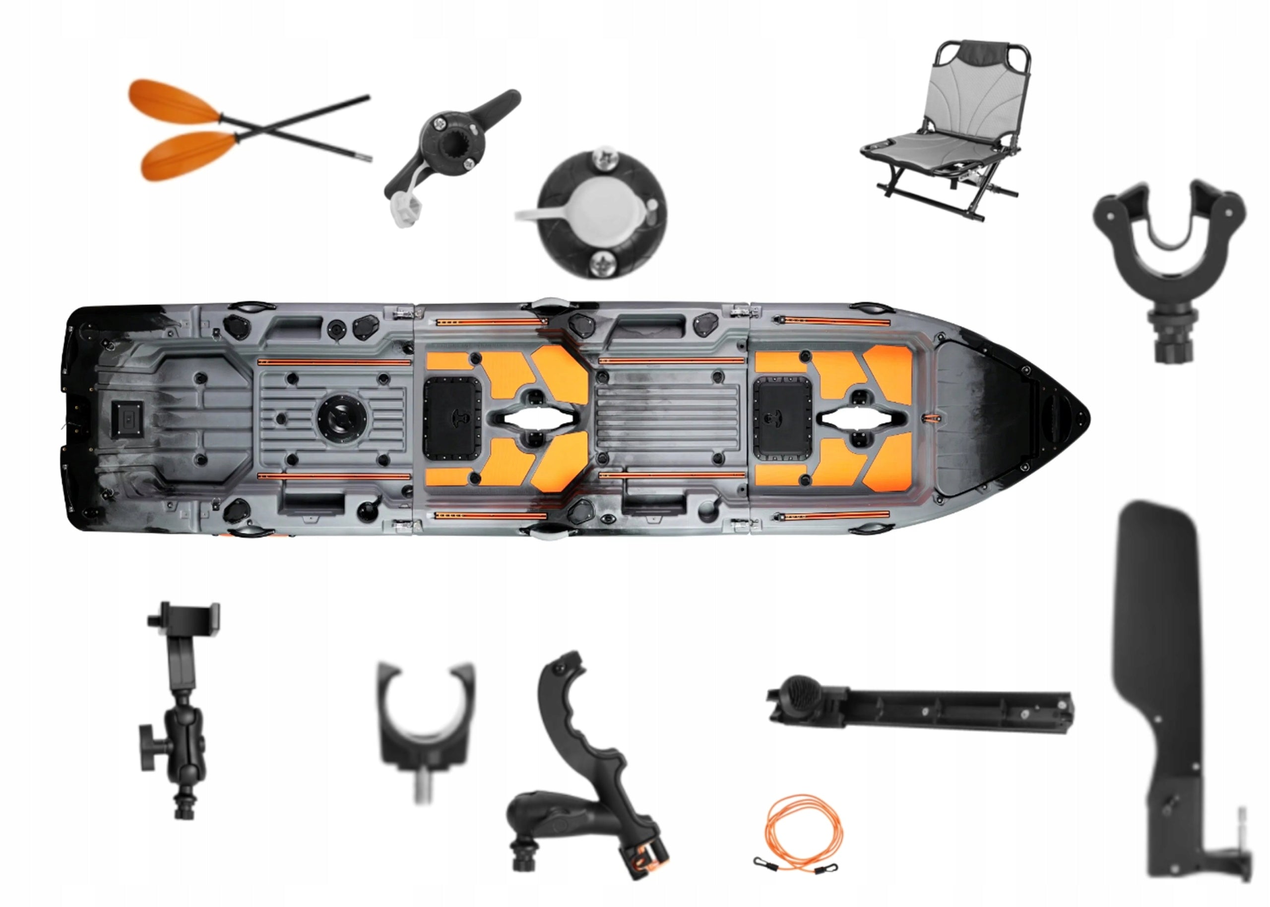 Fishing Kayak Haibo Baittrack Split Type Modular Folding Kayak 2 Seater