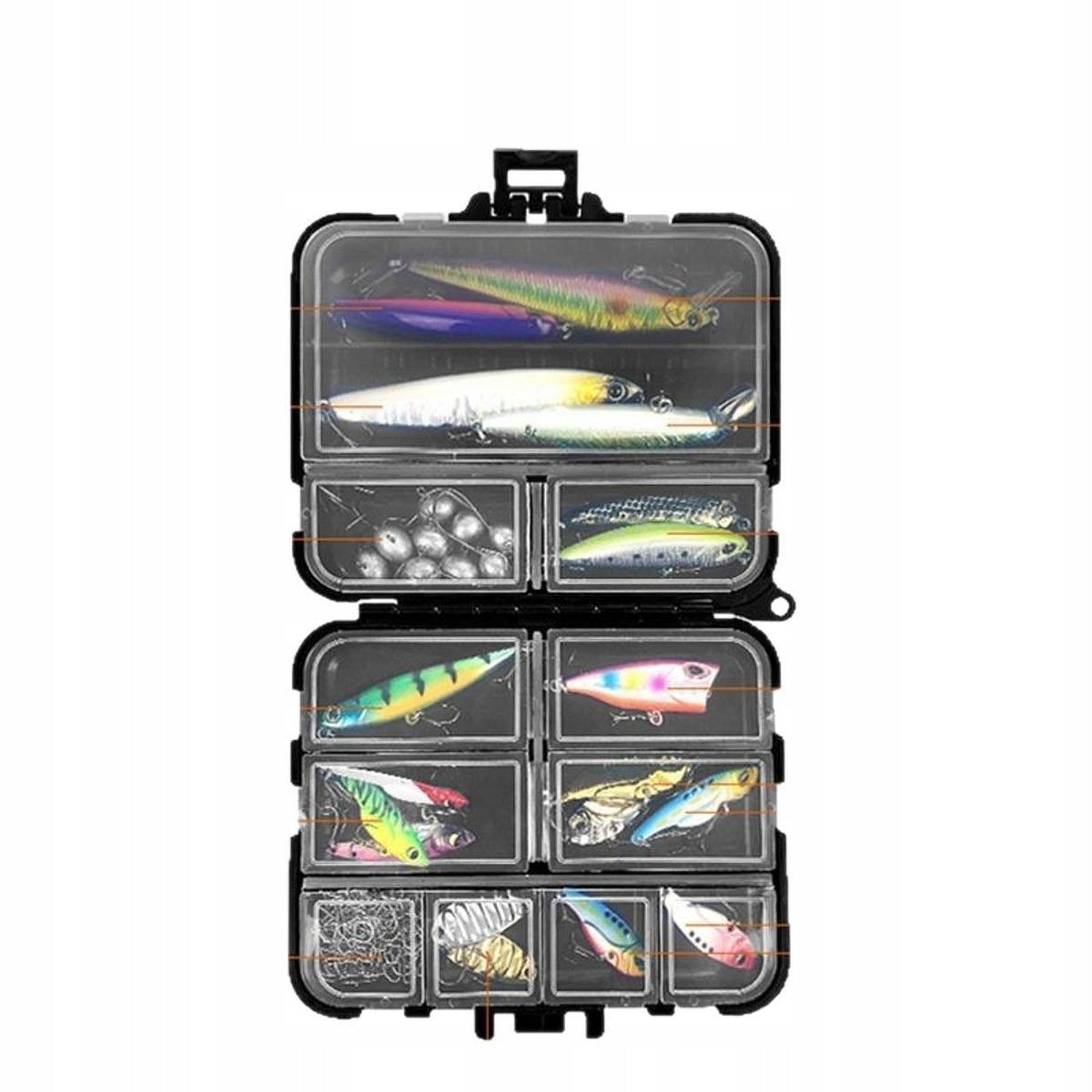 Fishing Lure Box with Compartments Multifunctional 9.5cmx6.8cmx2.3cm Kind belt