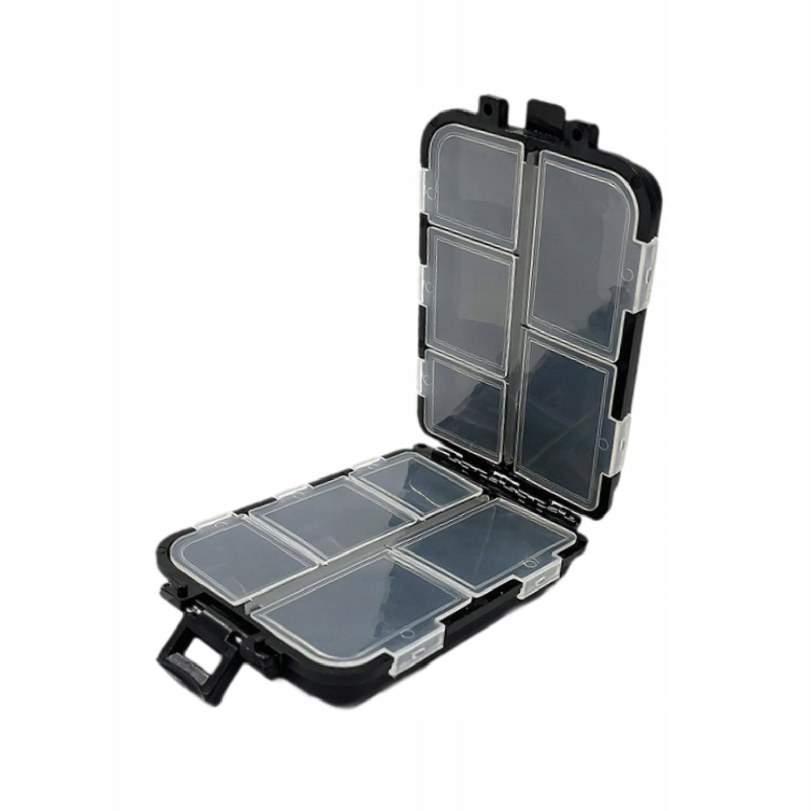 Fishing Lure Box with Compartments Multifunctional 9.5cmx6.8cmx2.3cm Packaging status original
