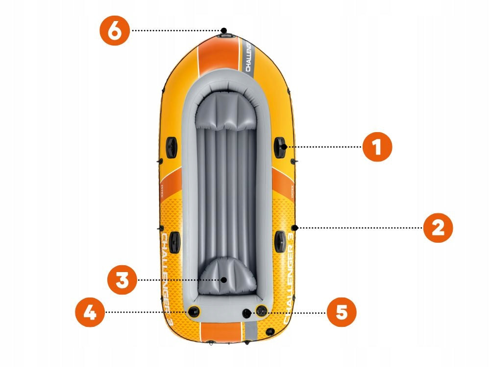 Fishing Pontoon Challenger 3os. Intex Pump + Paddles 66313 NEW MODEL 2026 Manufacturer code 66313