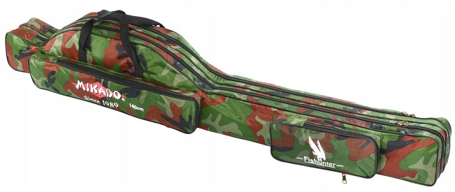 Fishing Rod Cover Mikado 3 chamber 140cm Camo fishing for 3 rods Brand Mikado