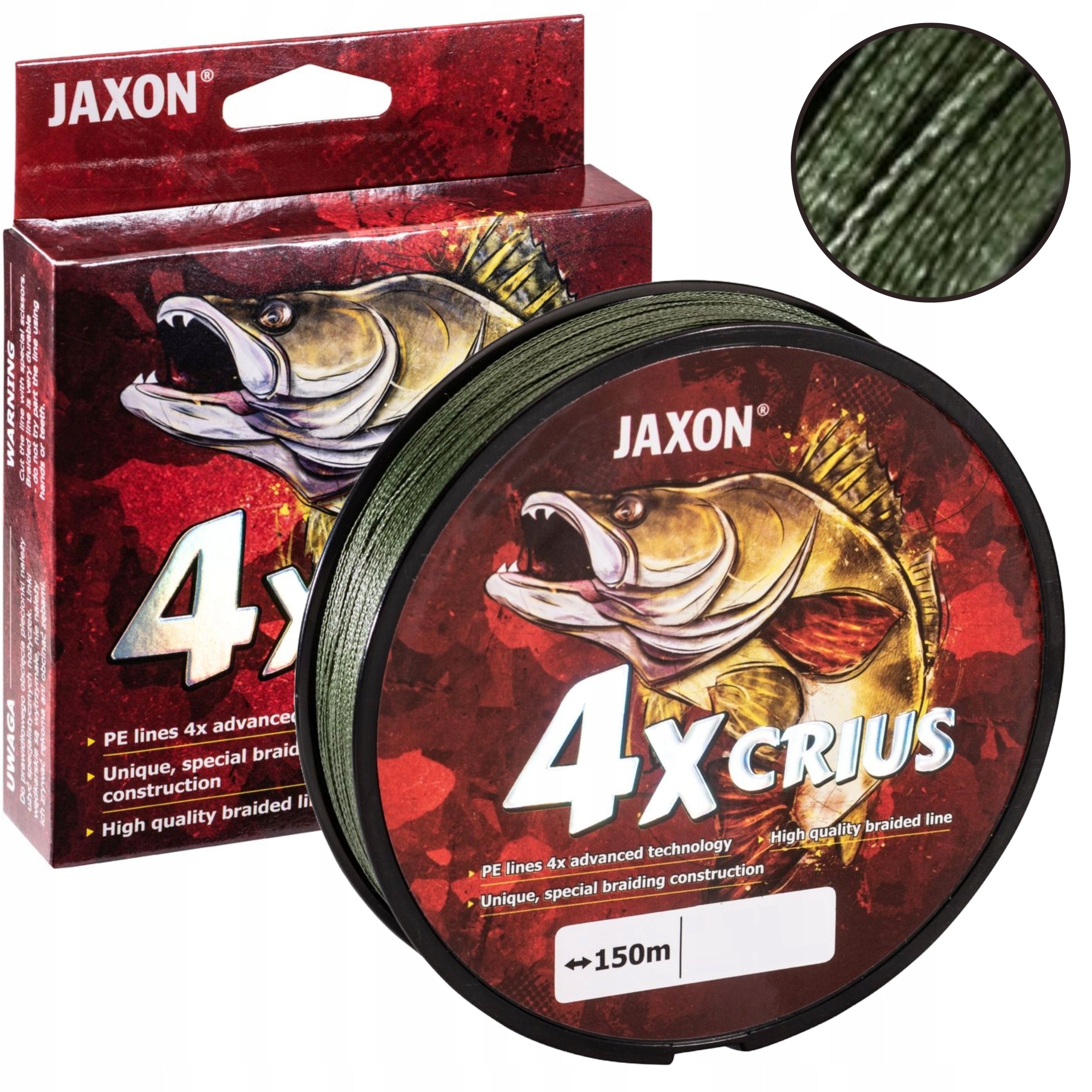 Fishing Rod + Multiplier + Mikado Braid Jaxon SPINNING Model Grey stream casting