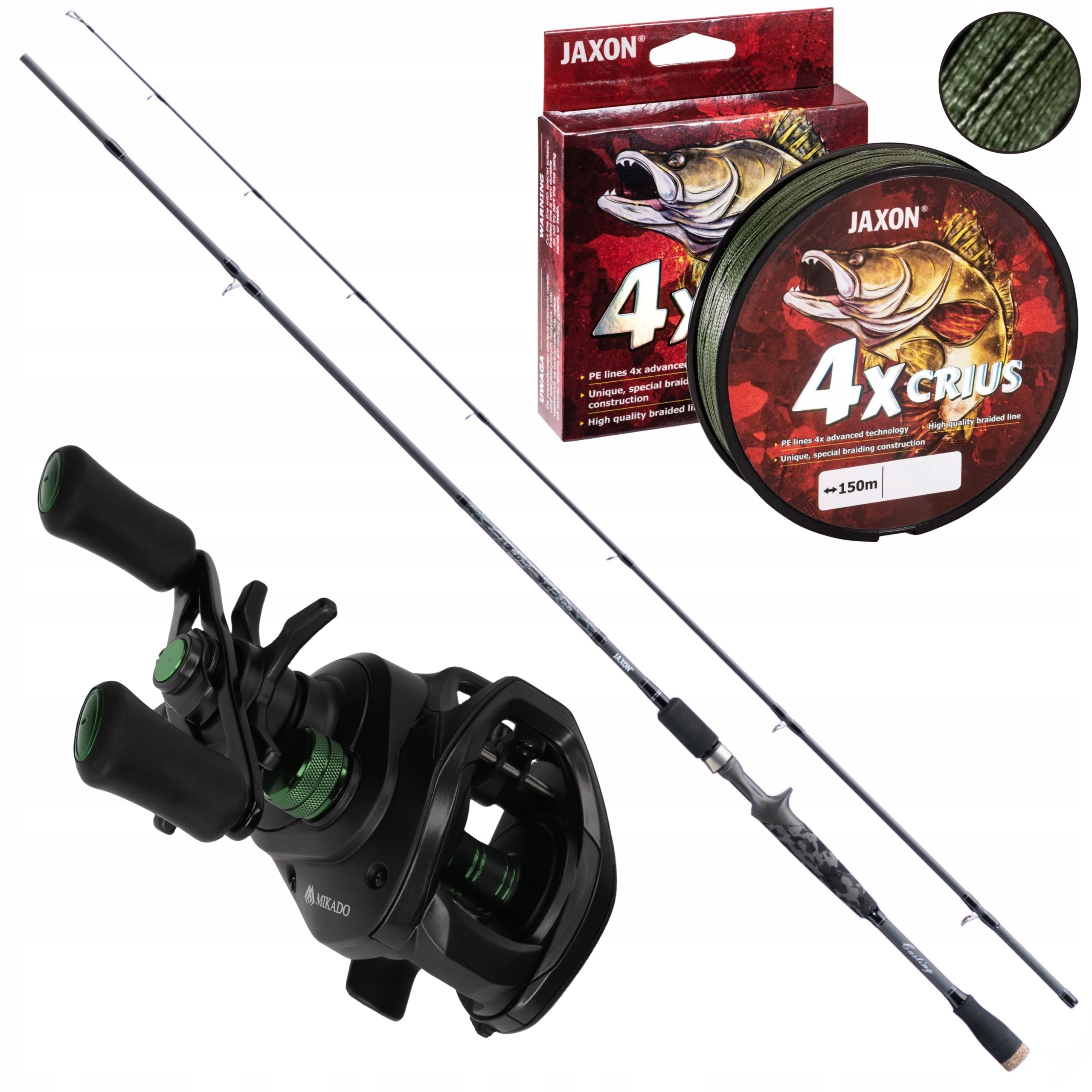 Fishing Rod + Multiplier + Mikado Braid Jaxon SPINNING
