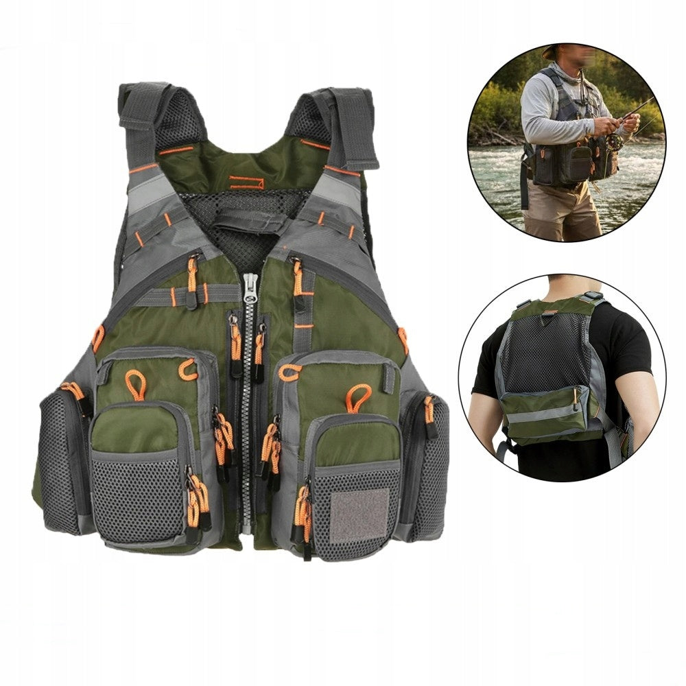 Fishing Safety VEST LIFE VEST FOR FISH with zipper