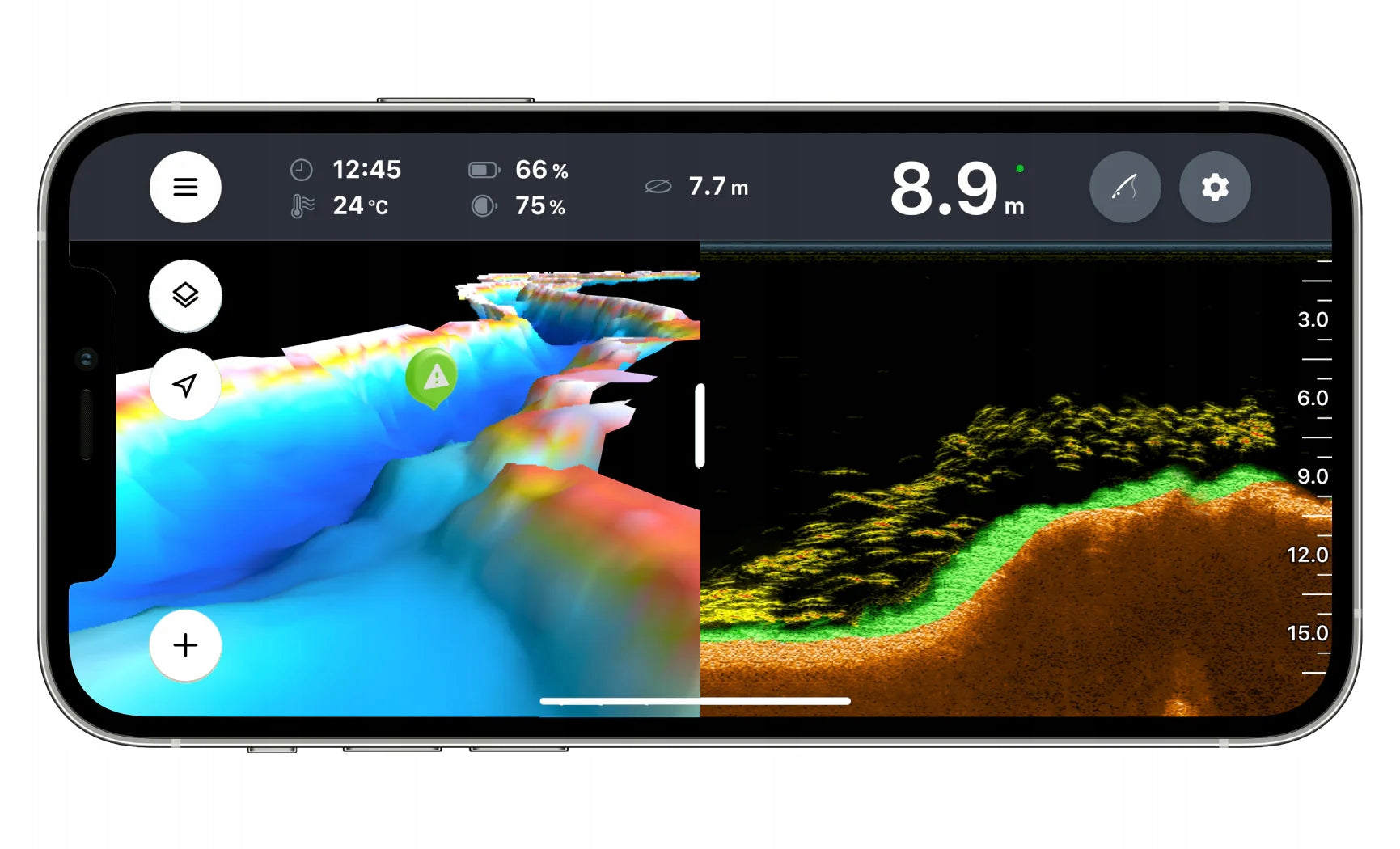Fishing Sounder DEEPER Smart Sonar CHIRP PLUS 3 GPS + 3D BATHYMETRY PRO Brand Deeper