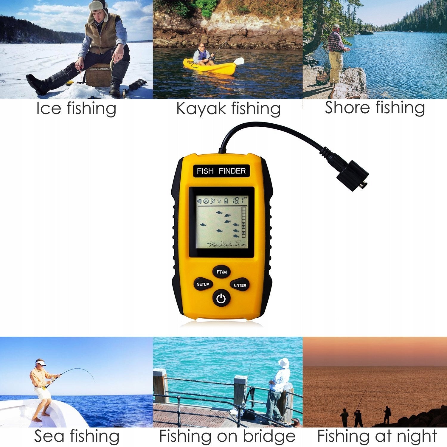 Fishing Sounder Wireless Fishing Probe Sonar For Boat Brand no brand