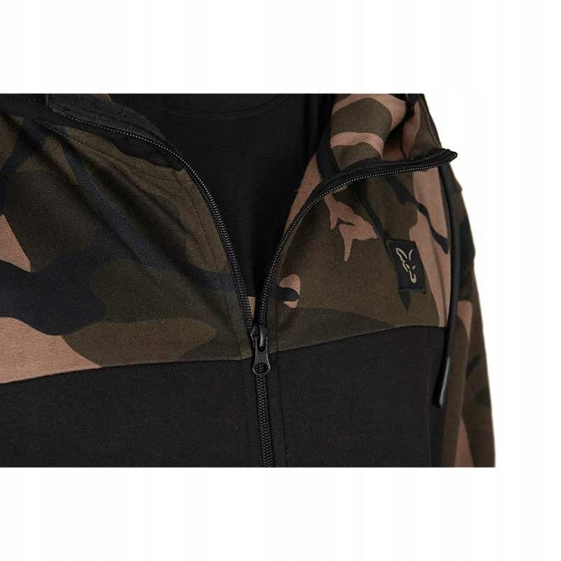 Fishing Sweatshirt With Hood Fox LW BLack/Camo Split Zip Hoody XXXL Manufacturer code CFX296