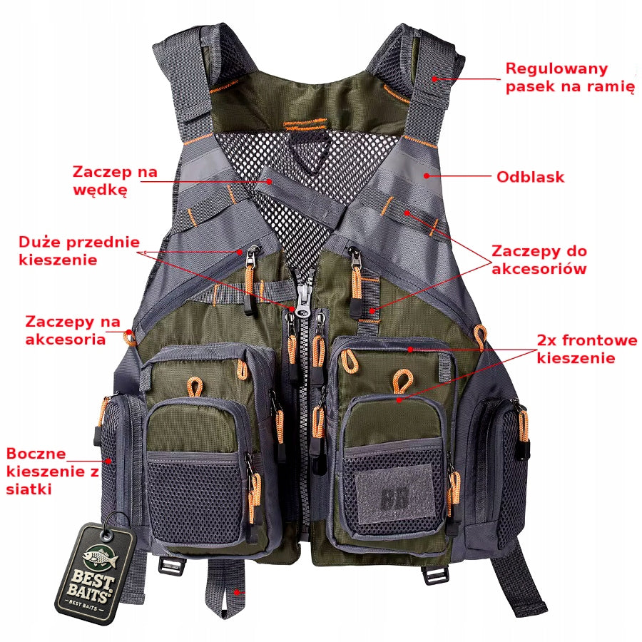 Fishing Vest Fly Spinning Fishing Best Baits Spinn Fishing Size universal
