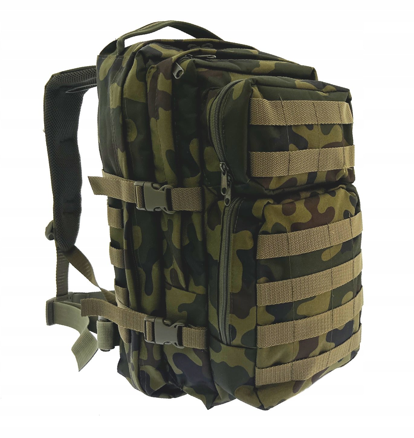 Fishing and hunting backpack military light camo made in poland