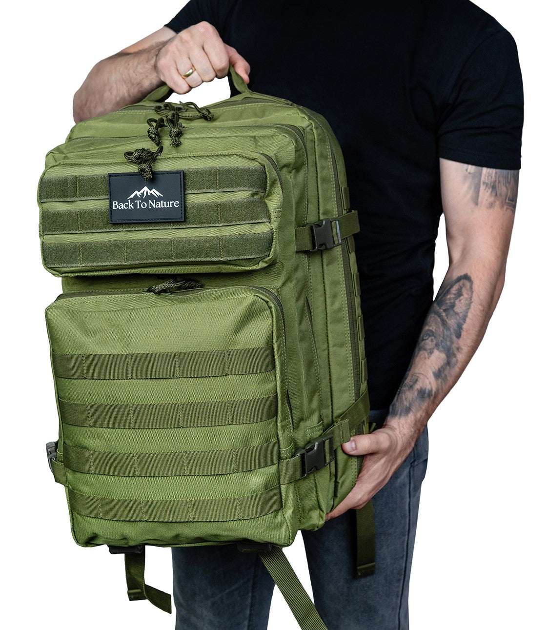 Fishing backpack olive military green survival for camp universal Manufacturer code BTN-0001