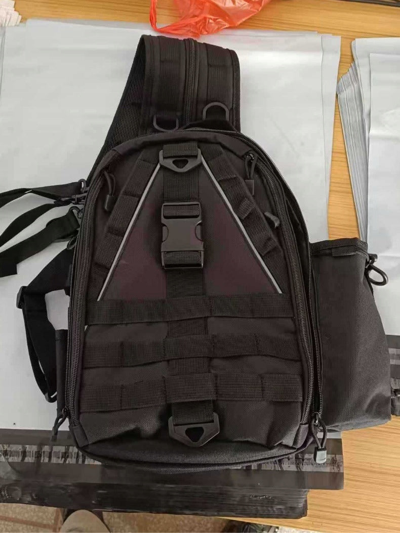 Fishing backpack with rod and water holder--black-Great Manufacturer code 4712549837127