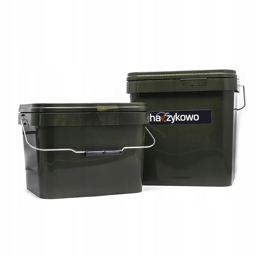 Fishing bucket green hook 17L with metal handle- Strong Manufacturer code W6J-17