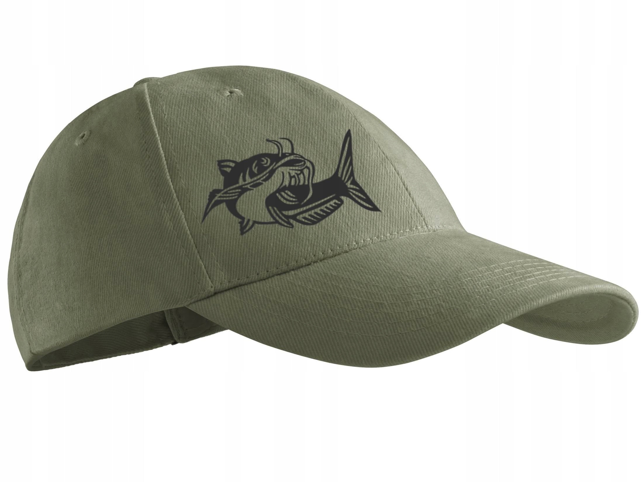Fishing cap with khaki baseball cap - fish cap adjustable print SUM Color green