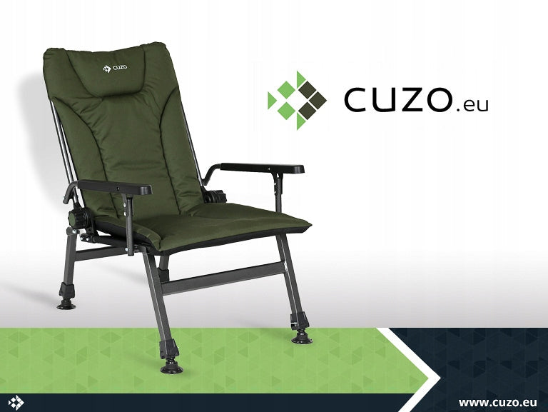 Fishing chair MIXO adjustable legs folding up to 120kg strong+armrests Packaging status original