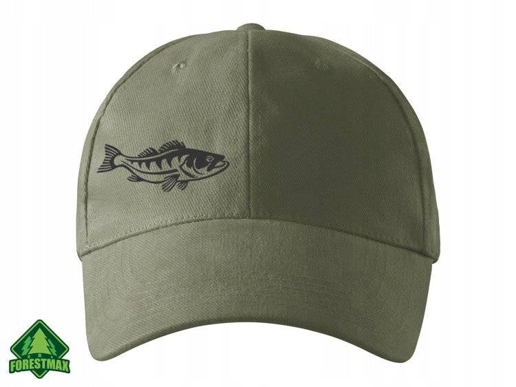 Fishing masking baseball cap khaki color for fish print ZANDER Brand ForestMax