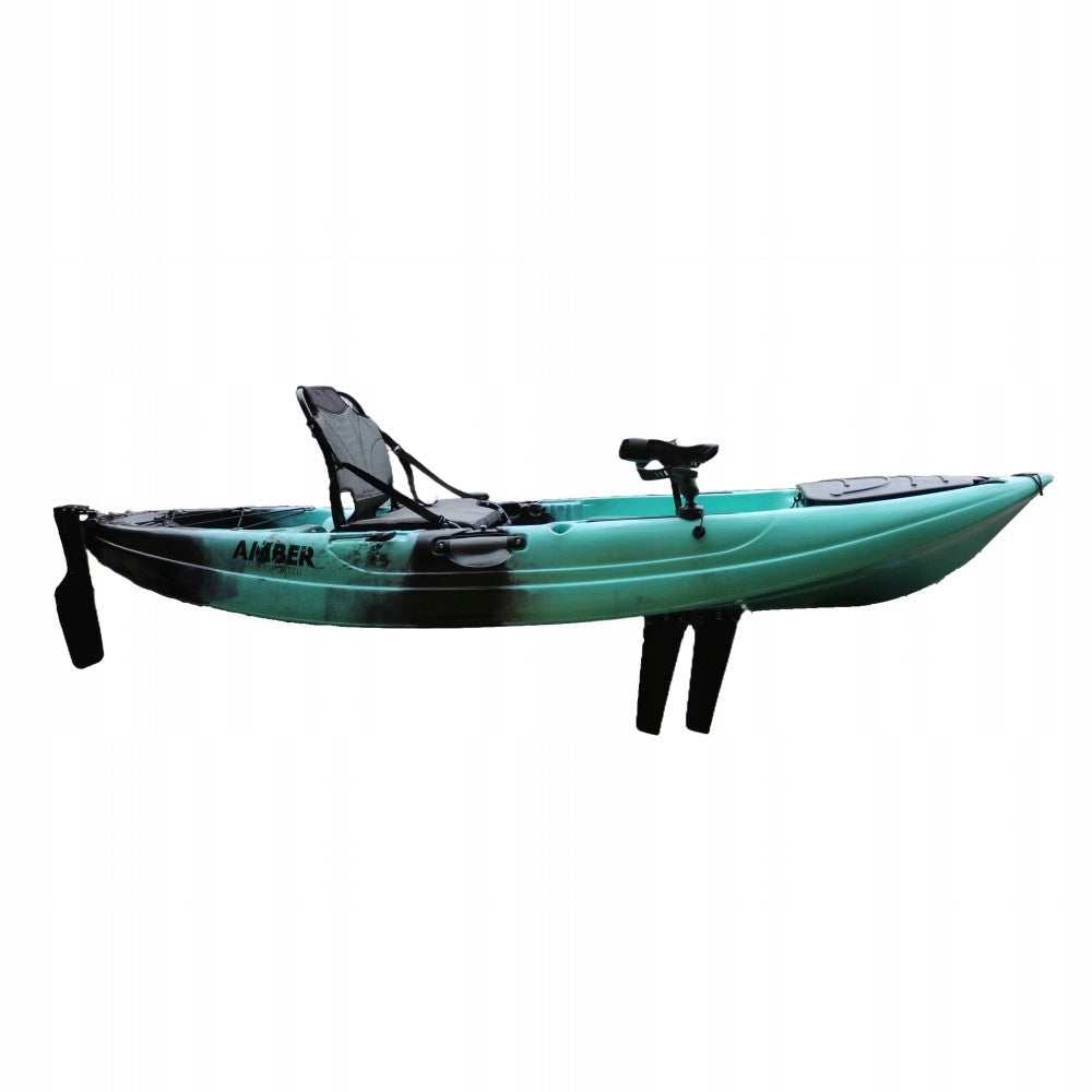 Fishing pedal kayak AMBER CEBO 9.4, FLAP 285 x 85 x 35 cm, Black Cyan, HDPE EAN (GTIN) 4779062960718