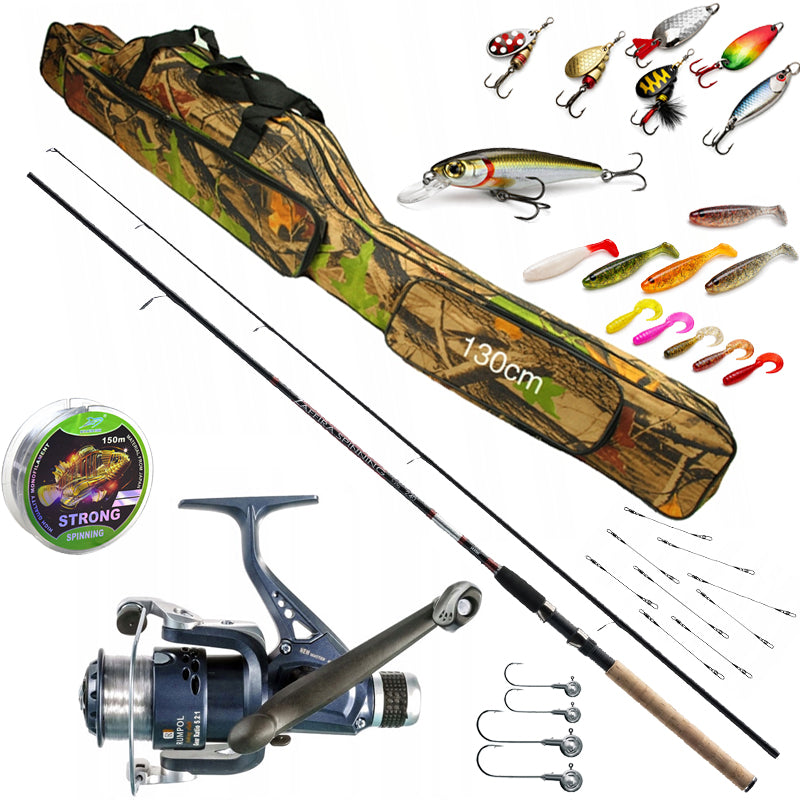 Fishing set SPINNING jaxon FISHING ROD REEL PIKE PERCH bag