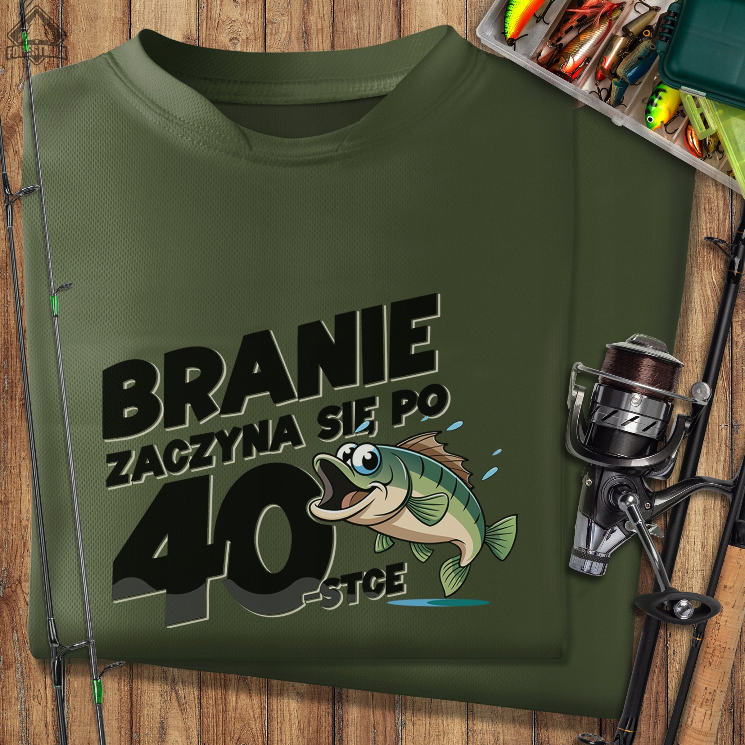 Fishing thermoactive shirt for 40th birthday for Fisherman khaki color - L Sleeve short sleeve