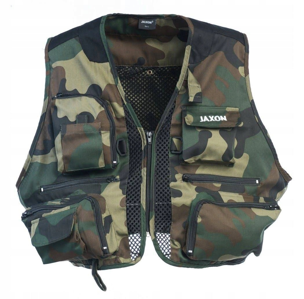 Fishing vest JAXON UJ-FRB - size XXL Color green