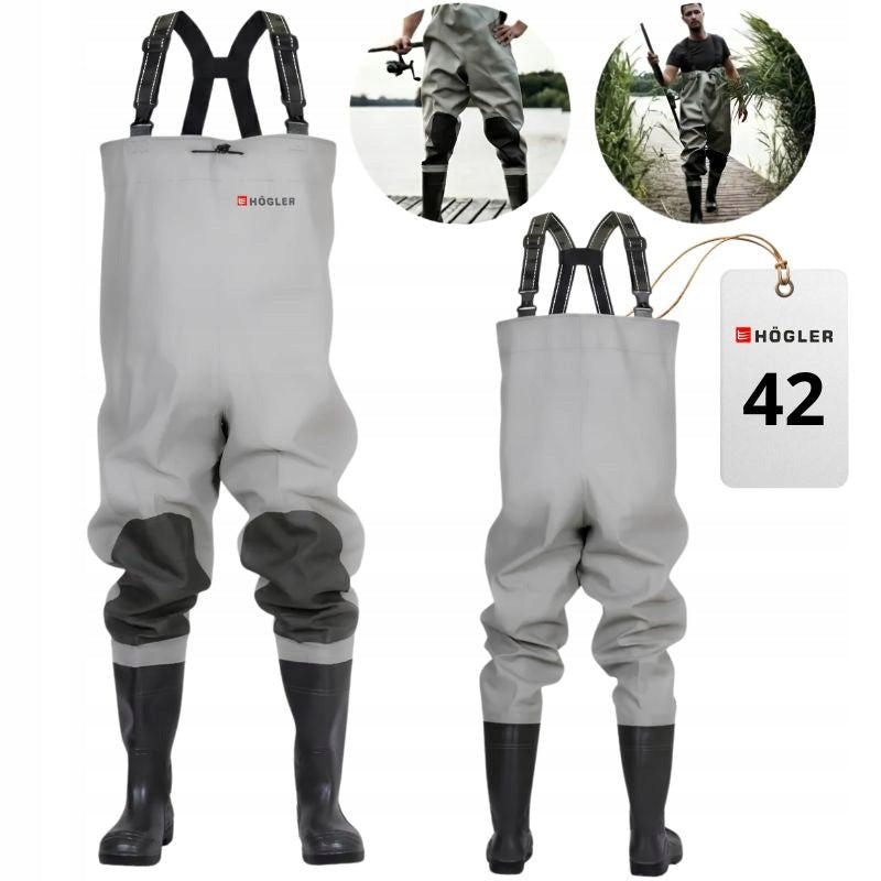 Fishing waders HÖGLER Size 42 Bottoms Reinforced Fishing Harness