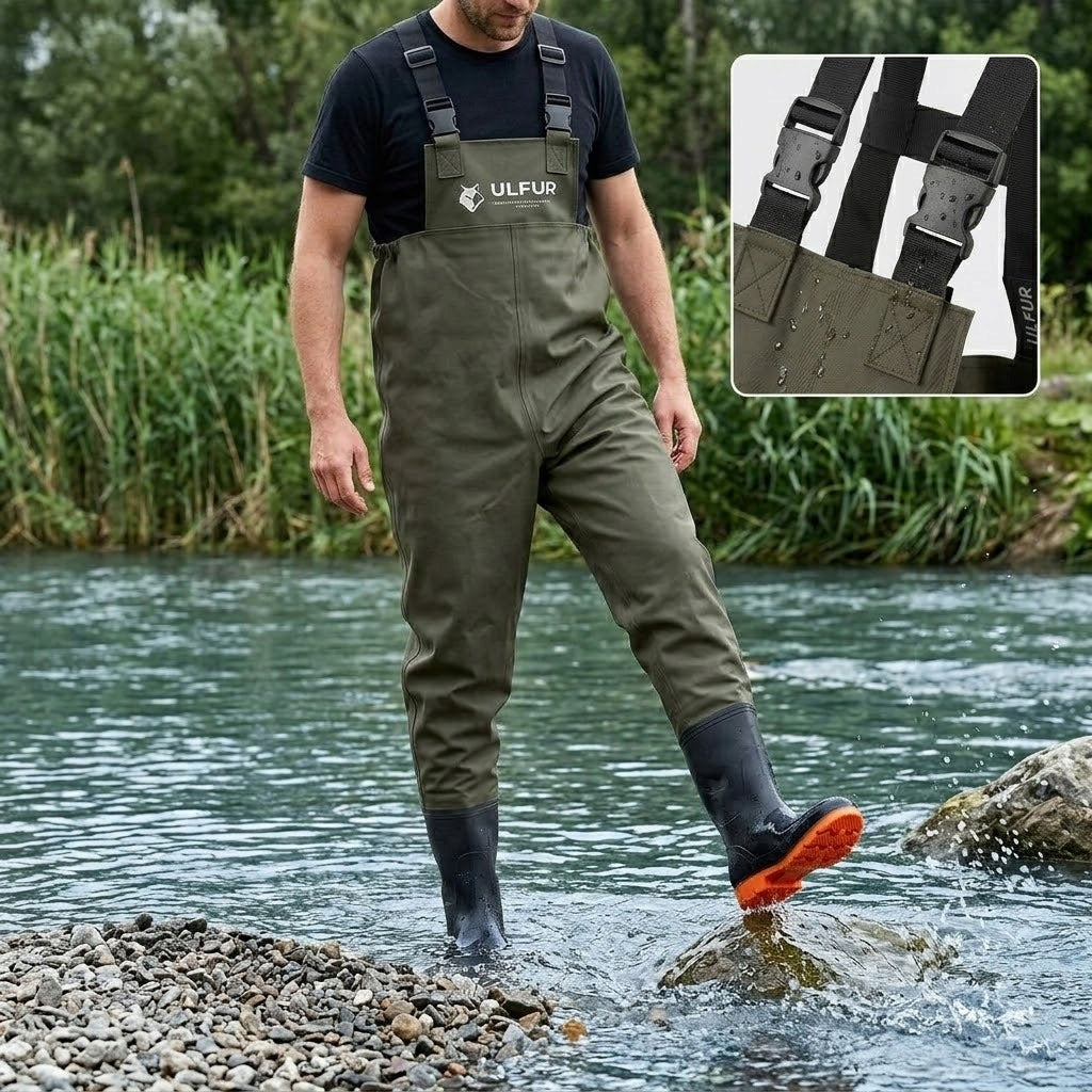 Fishing waders rubber trousers waterproof size 44 UF72597 - ULFUR Manufacturer code UF72597