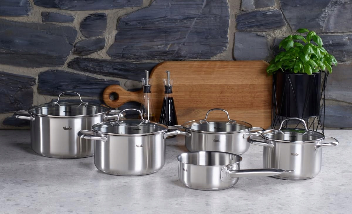 Fissler San Francisco 5-Piece Stainless Steel Pot Set New Brand Fissler