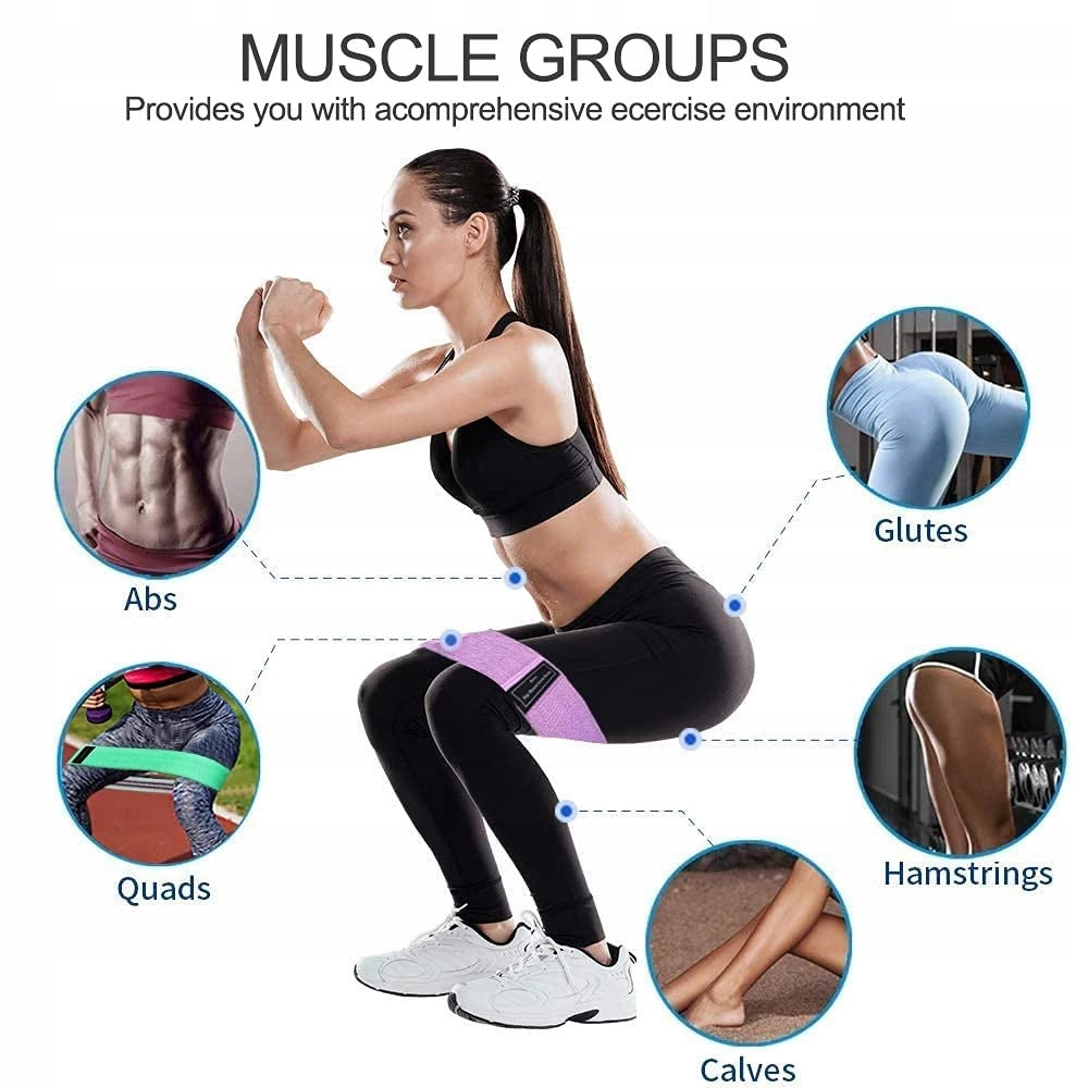 Fit-U 3-Pack Booty Rarelemon Exercise Rubber Bands 3 Pcs Brand Modetro Sports
