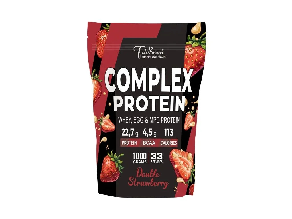 FitBoom Complex Protein 1000g double strawberry