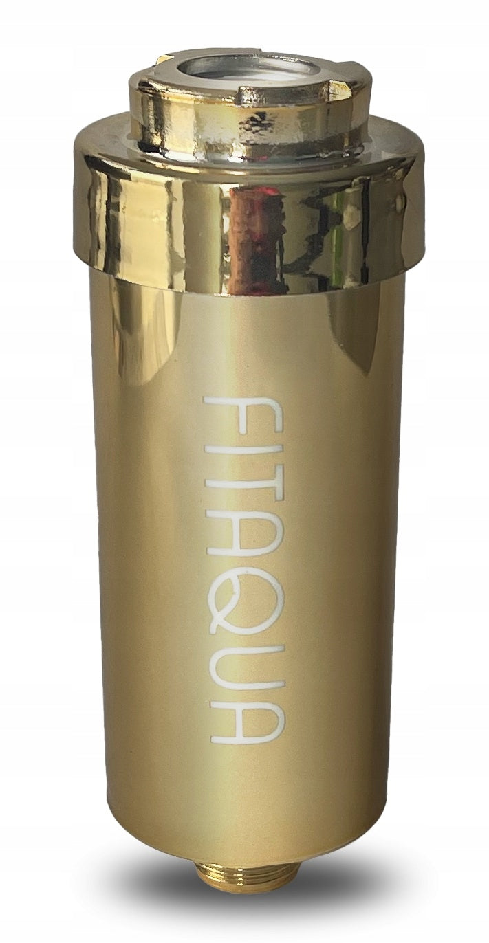 Fitaqua AWF-SWR-P-Gold Water Softener Shower Filter - Gold