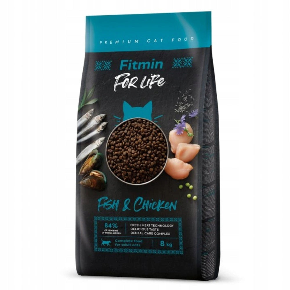 Fitmin For Life Adult Fish and Chicken cat food 8kg