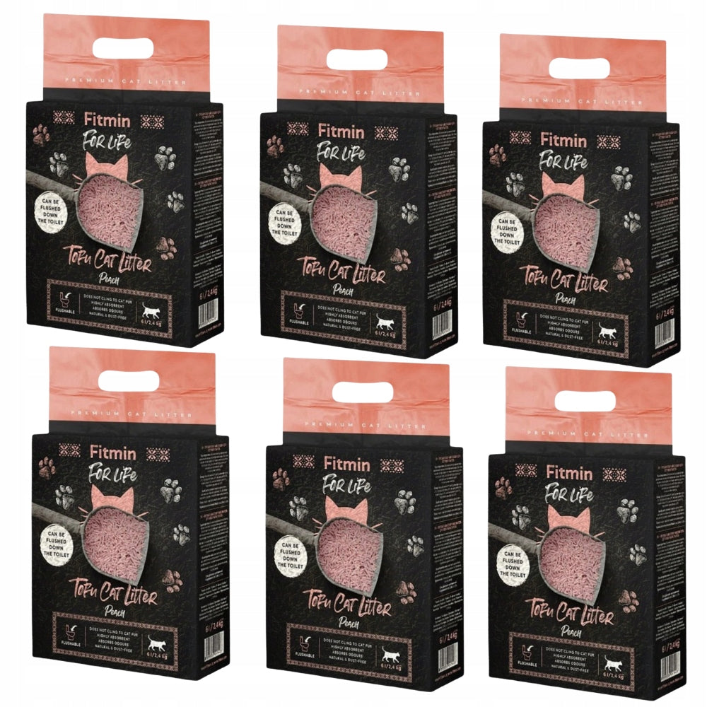 Fitmin For Life Tofu Litter Peach 6x 6L/2,4kg