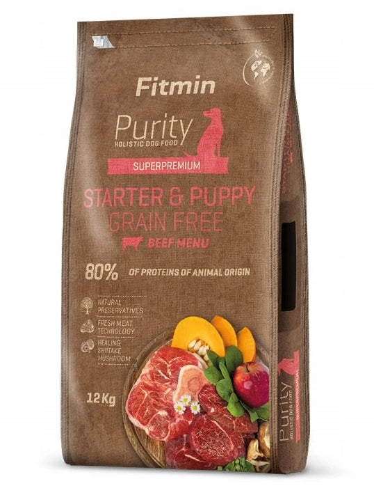 Fitmin Purity Grain Free PUPPY Starter Beef 12kg