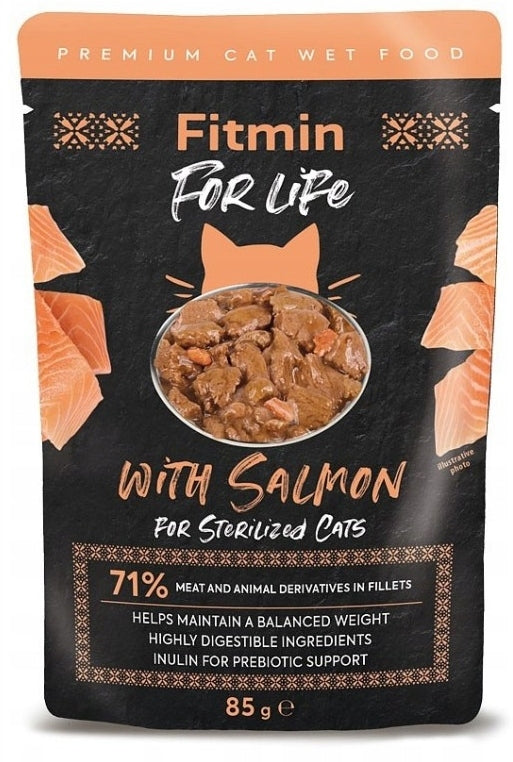 Fitmin SACHET of fillets with SALMON in sauce for sterilized cats 85g