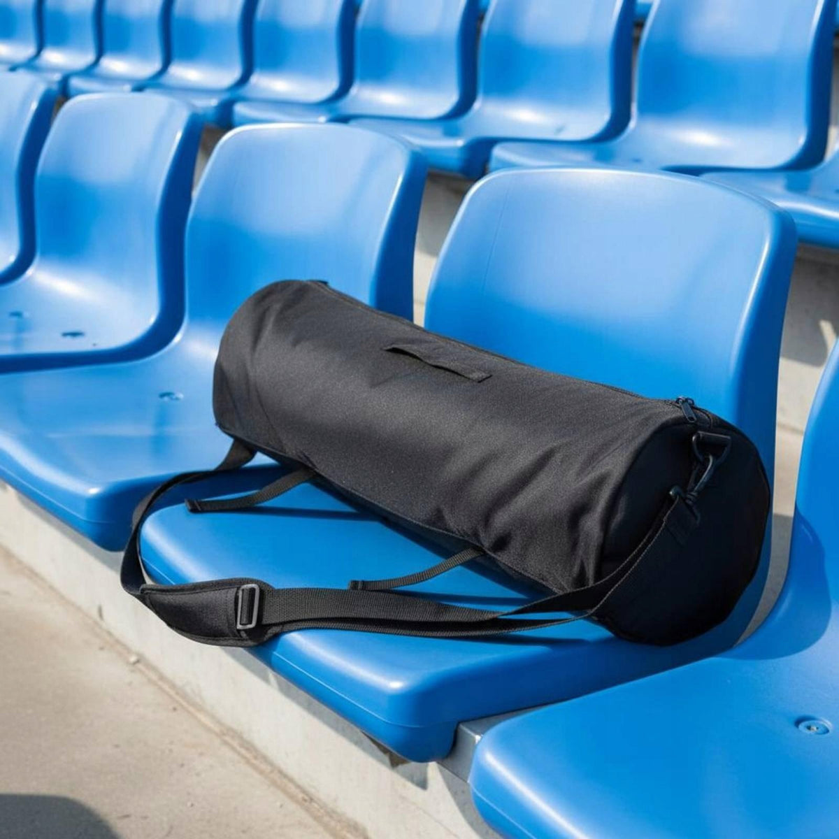 Fitness Equipment Carrier Polyester Exercise Mat Tote Adjustable Strap Blue Packaging status original