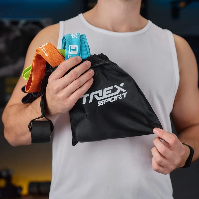 Fitness Exercise Rubber Set Resistance Bands Material 5 Pcs Trex Sport Width 32 mm