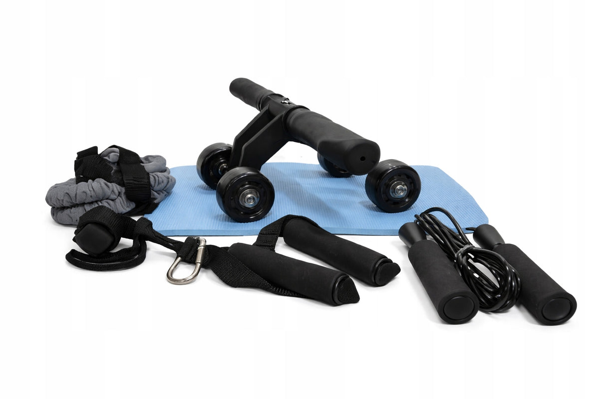 Fitness Exercise Set Home Workout Roller Rubber Jump Rope